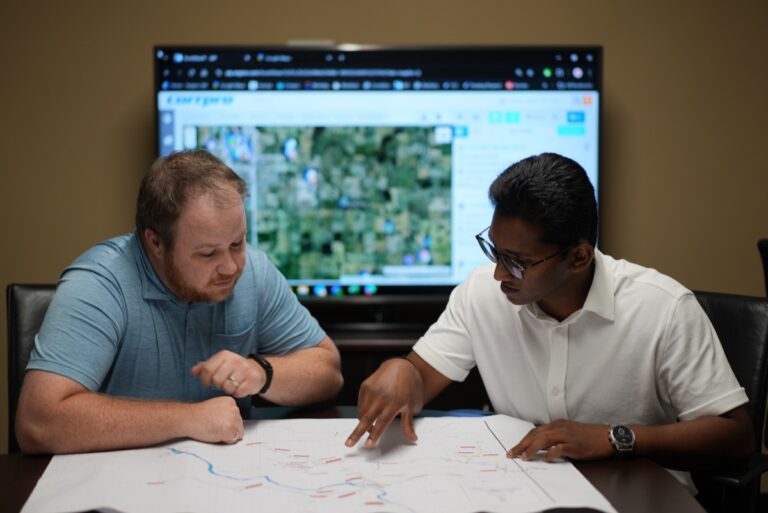 Corrpro staff reviewing a graph